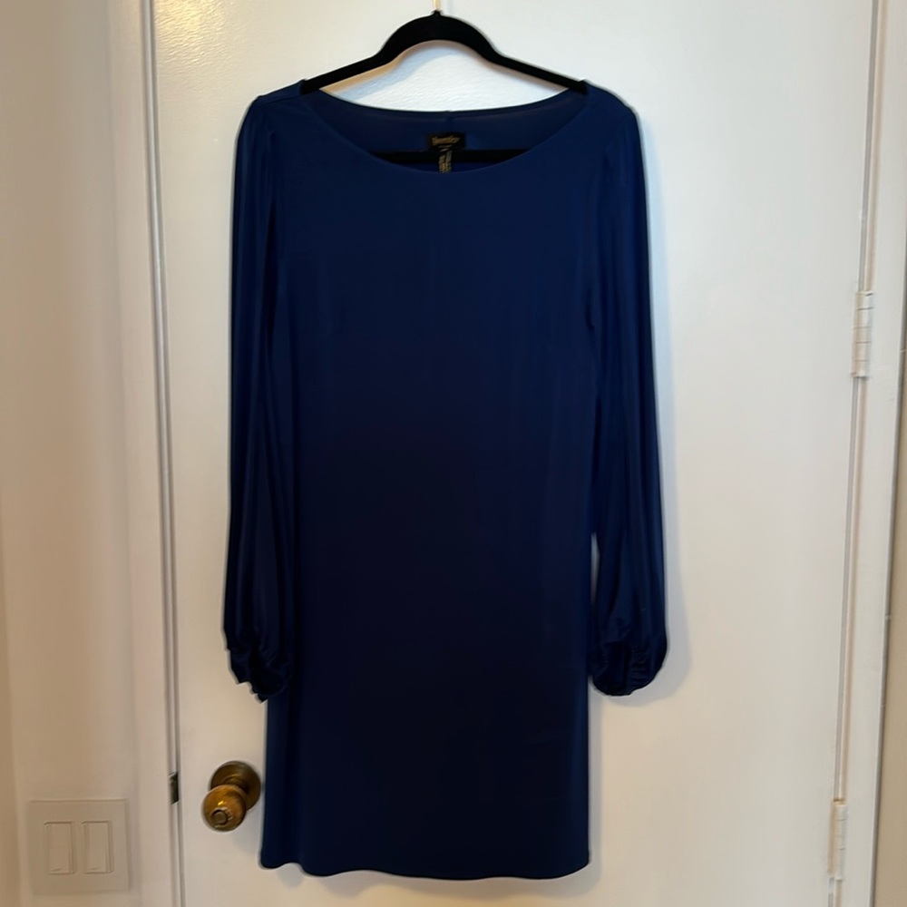 Laundry royal blue dress. Split sleeves